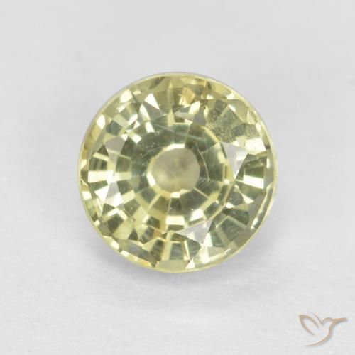 0.59ct Натуральный Средний желтый Гроссулярит Гранат, Круглый, VS-SI
