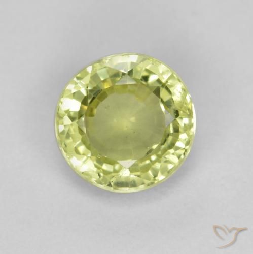 0.50ct Натуральный Средний желтый Гроссулярит Гранат, Круглый, Чистота VS