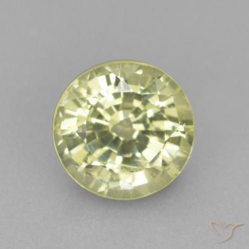 0.56ct Натуральный Светло-желтый Гроссулярит Гранат, Круглый, VS-SI