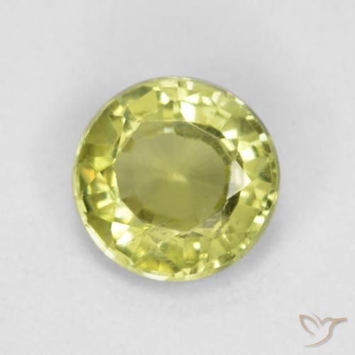 0.43ct Натуральный Светло-желтый Гроссулярит Гранат, Круглый, Чистота VS