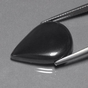 20.78 карата, натуральный Черно-серый Гематит, Форма груши, Непрозрачный