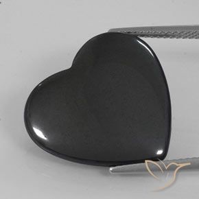 23.32ct Натуральный Черно-серый Гематит, Сердце, Непрозрачный