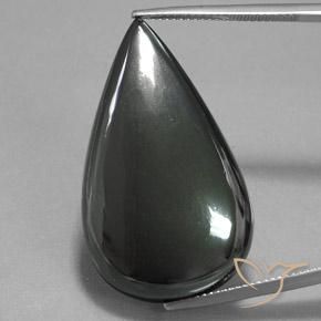 53.68ct Натуральный Темно-серый Гематит, Форма груши, Непрозрачный