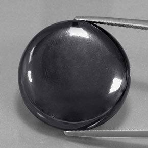 43.76 карата, натуральный Черно-серый Гематит, Огранка Круг, Непрозрачный