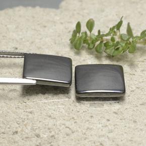 9.68 карата, натуральный Черно-серый Гематит, Квадрат, Непрозрачный