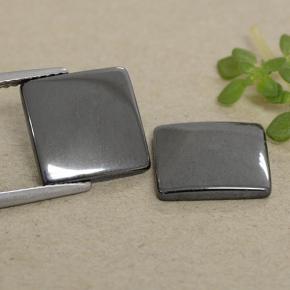 9.84 карата, натуральный Средний серый Гематит, Квадрат, Непрозрачный