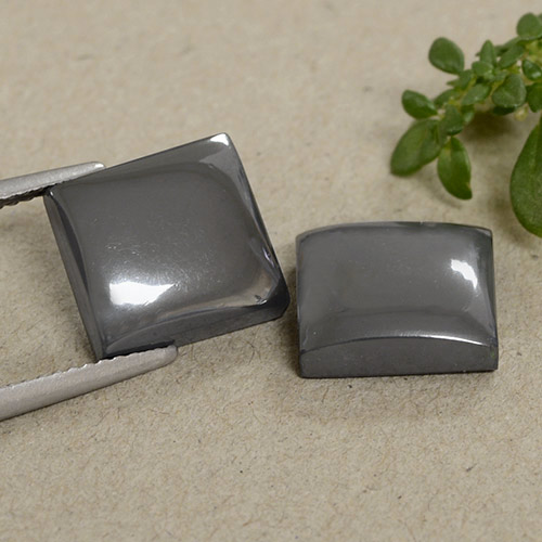 14.82 карата, натуральный Средний серый Гематит, Квадрат, Непрозрачный