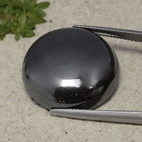 39.37ct Натуральный Темно-серый Гематит, Круглый, Непрозрачный