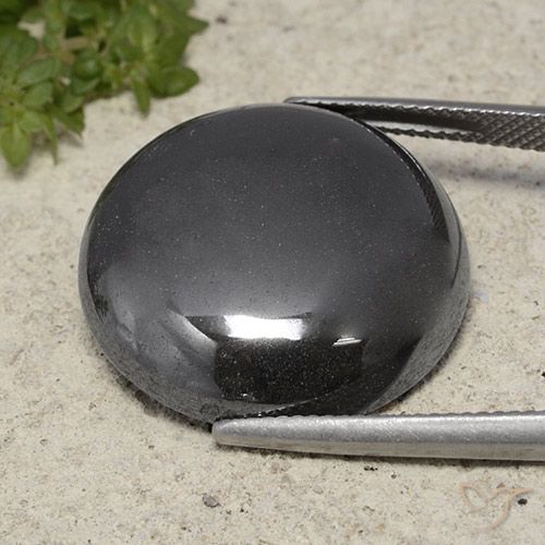 37.89ct Натуральный Черно-серый Гематит, Круглый, Непрозрачный