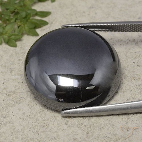 40.32ct Натуральный Черно-серый Гематит, Круглый, Непрозрачный