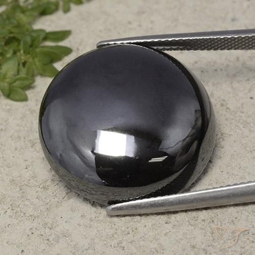 41.15ct Натуральный Черно-серый Гематит, Круглый, Непрозрачный