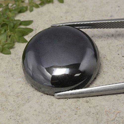 33.27ct Натуральный Черно-серый Гематит, Круглый, Непрозрачный
