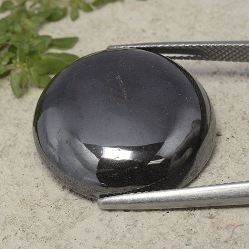 39.79ct Натуральный Черно-серый Гематит, Круглый, Непрозрачный
