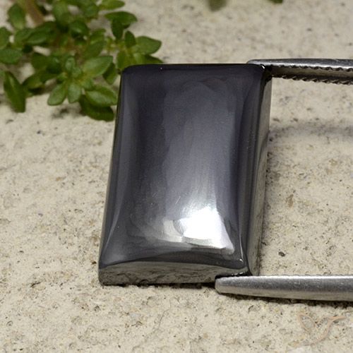 19.53ct Натуральный Черно-серый Гематит, Огранка Багет, Непрозрачный