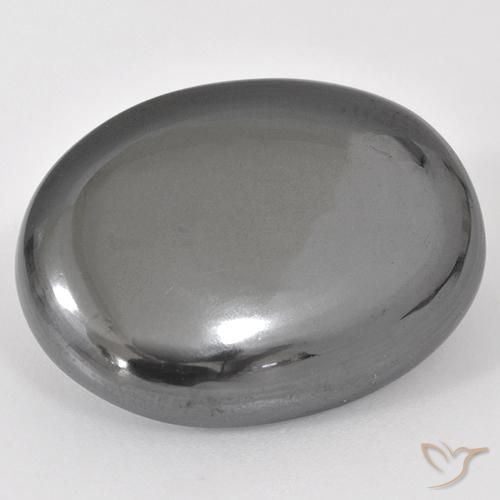 38.86ct Натуральный Средний серый Гематит, Овал, Непрозрачный