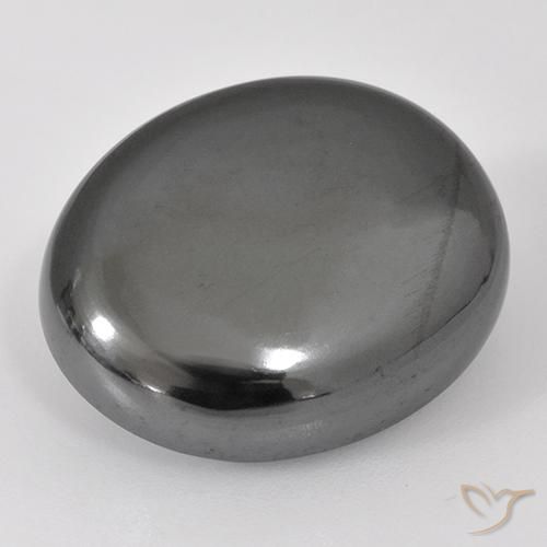 25.50ct Натуральный Серебристо-серый Гематит, Овал, Непрозрачный