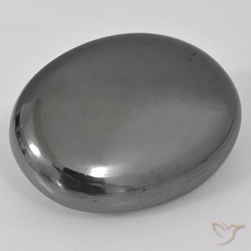 38.87ct Натуральный Серебристо-серый Гематит, Овал, Непрозрачный