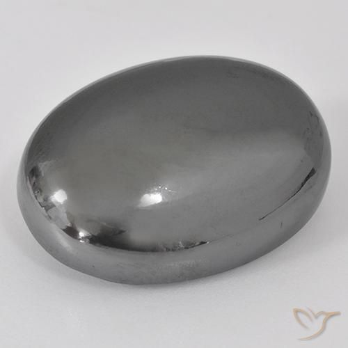 41.28ct Натуральный Серебристо-серый Гематит, Овал, Непрозрачный