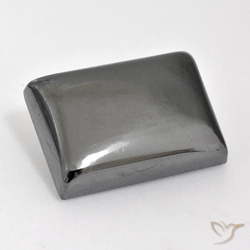 25.84ct Натуральный Серебристо-серый Гематит, Огранка Багет, Непрозрачный