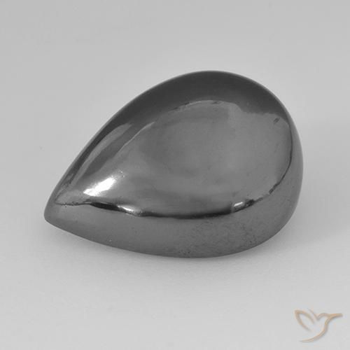 31.32ct Натуральный Серый Гематит, Форма груши, Непрозрачный
