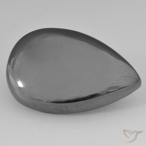 31.99ct Натуральный Средний серый Гематит, Форма груши, Непрозрачный