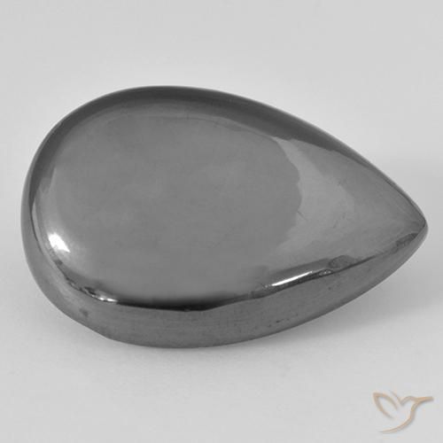 29.68ct Натуральный Средний серый Гематит, Форма груши, Непрозрачный
