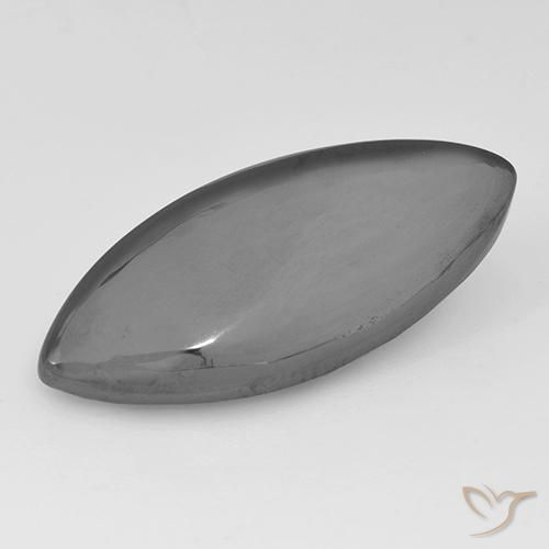 12.42ct Натуральный Серебристо-серый Гематит, Маркиза, Непрозрачный