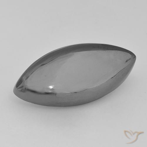 19.46ct Натуральный Серебристо-серый Гематит, Маркиза, Непрозрачный