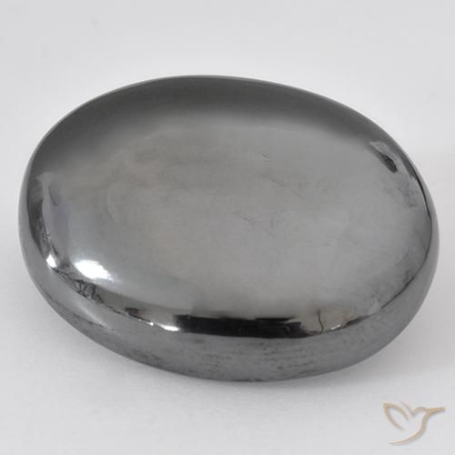 38.37ct Натуральный Средний серый Гематит, Овал, Непрозрачный