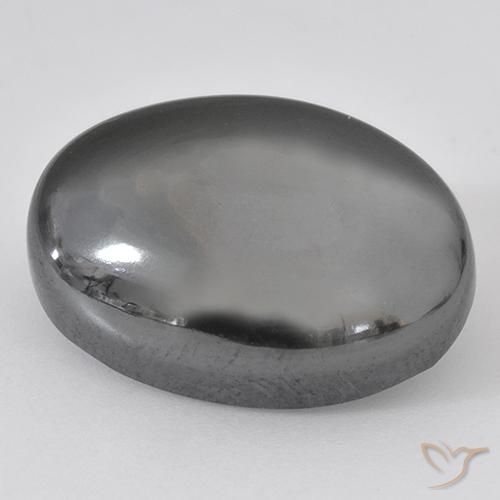 33.07ct Натуральный Серебристо-серый Гематит, Овал, Непрозрачный
