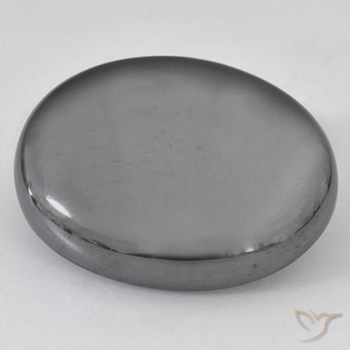 33.59ct Натуральный Серебристо-серый Гематит, Овал, Непрозрачный