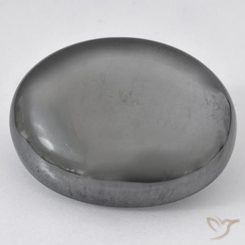 44.78ct Натуральный Серебристо-серый Гематит, Овал, Непрозрачный