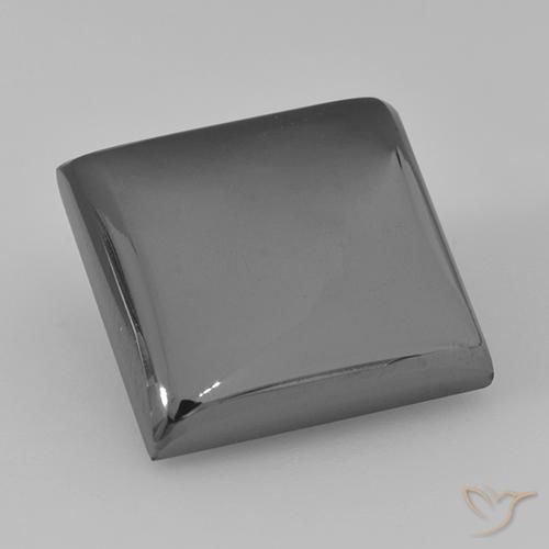 21.70ct Натуральный Средний серый Гематит, Квадрат, Непрозрачный