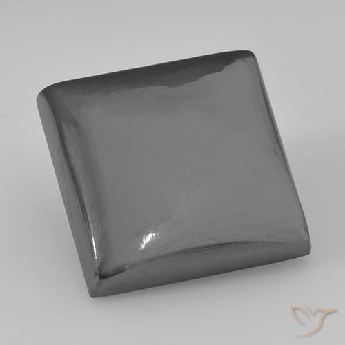 23.37ct Натуральный Средний серый Гематит, Квадрат, Непрозрачный