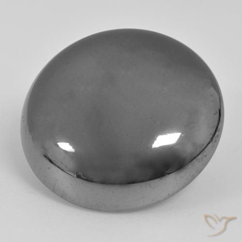 39.41ct Натуральный Средний серый Гематит, Круглый, Непрозрачный