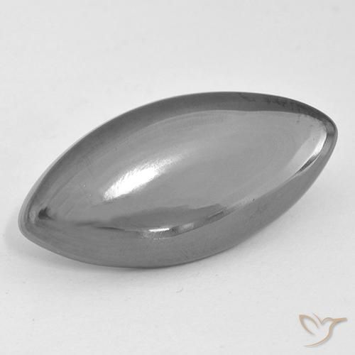 14.86ct Натуральный Средний серый Гематит, Маркиза, Непрозрачный