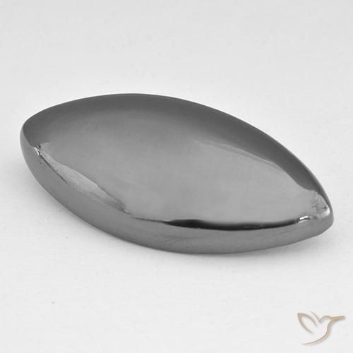 30.85ct Натуральный Серебристо-серый Гематит, Маркиза, Непрозрачный
