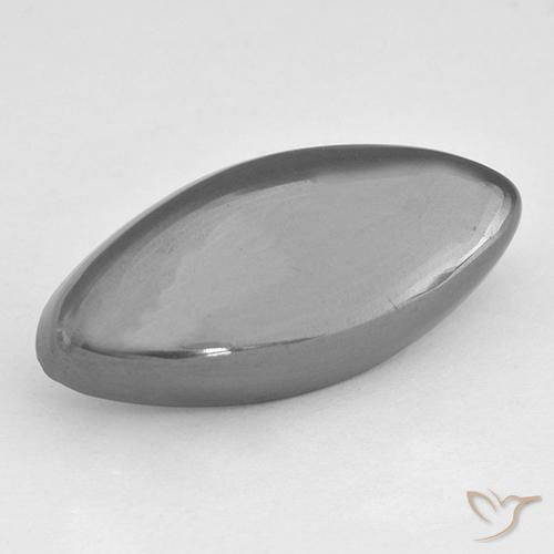 23.44ct Натуральный Средний серый Гематит, Маркиза, Непрозрачный