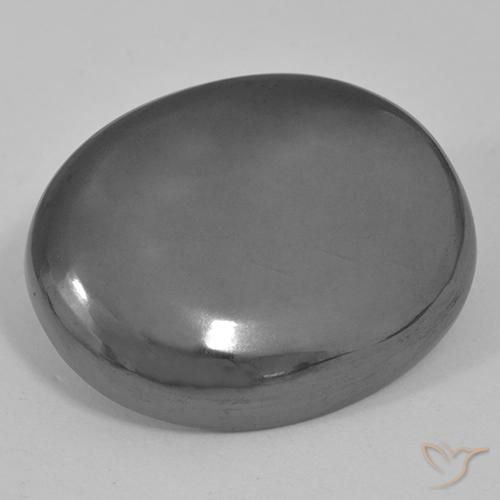 35.61ct Натуральный Средний серый Гематит, Овал, Непрозрачный