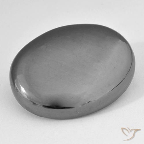 29.51ct Натуральный Средний серый Гематит, Овал, Непрозрачный