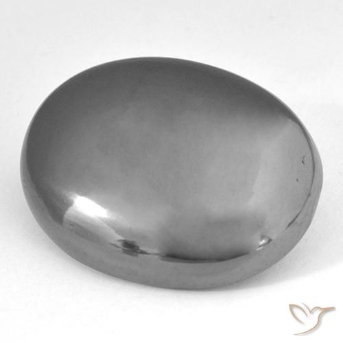 34.11ct Натуральный Средний серый Гематит, Овал, Непрозрачный