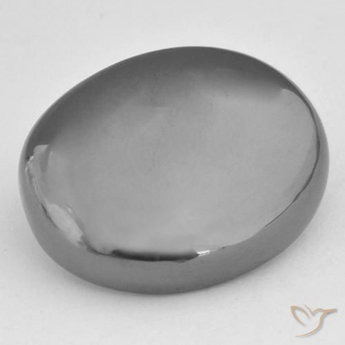 33.52ct Натуральный Средний серый Гематит, Овал, Непрозрачный