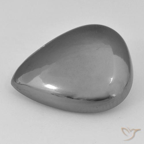 23.36ct Натуральный Серебристо-серый Гематит, Форма груши, Непрозрачный