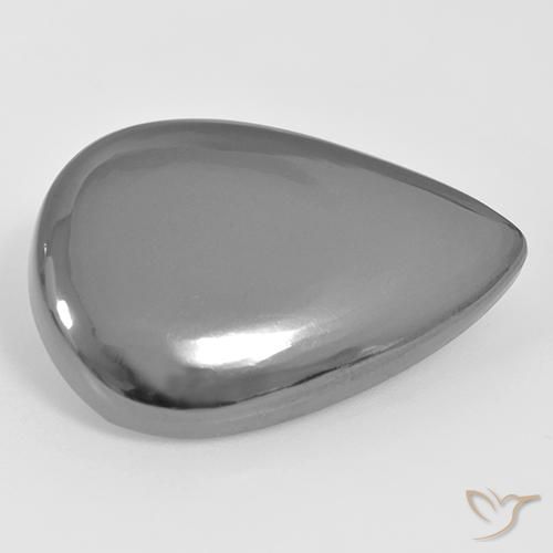 33.96ct Натуральный Средний серый Гематит, Форма груши, Непрозрачный