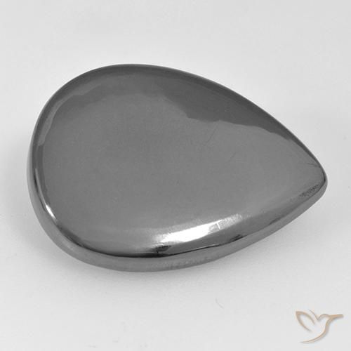 20.45ct Натуральный Средний серый Гематит, Форма груши, Непрозрачный