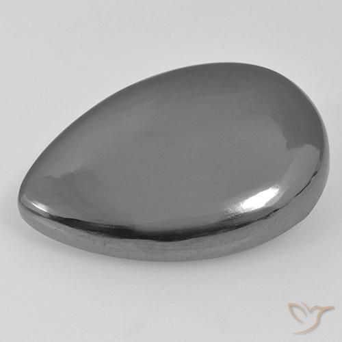 28.79ct Натуральный Средний серый Гематит, Форма груши, Непрозрачный