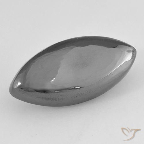 16.07ct Натуральный Средний серый Гематит, Маркиза, Непрозрачный