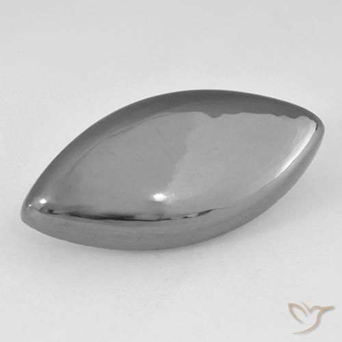 18.77ct Натуральный Серебристо-серый Гематит, Маркиза, Непрозрачный