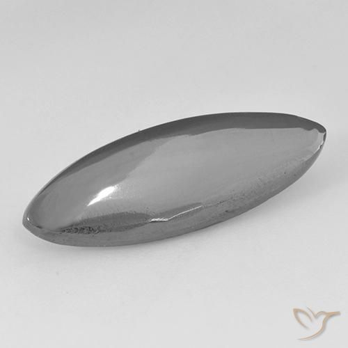 12.87ct Натуральный Средний серый Гематит, Маркиза, Непрозрачный