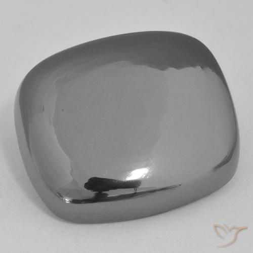 25.80ct Натуральный Серебристо-серый Гематит, Подушка, Непрозрачный